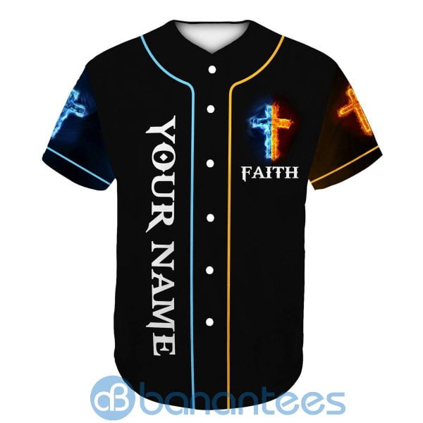 Custom Name Jesus Amen Christian Unisex Jersey Baseball Shirt Product Photo