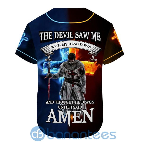 Custom Name Jesus Amen Christian Unisex Jersey Baseball Shirt Product Photo