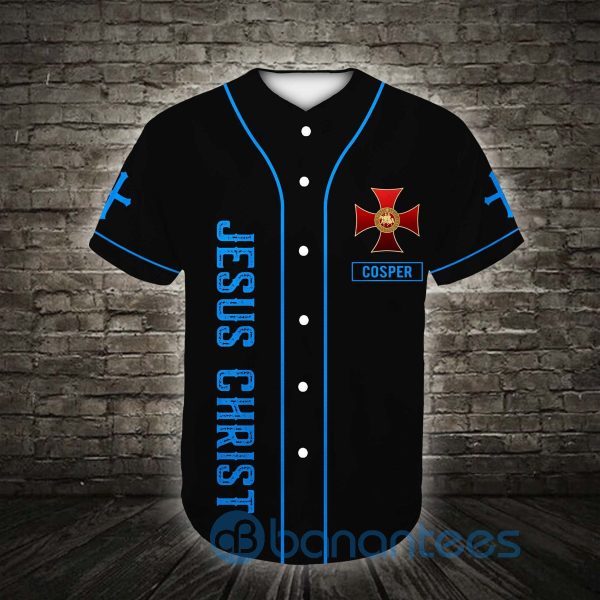 Custom Name Jesus Because Of Him Heaven Knows My Name Unisex Jersey Baseball Shirt Product Photo