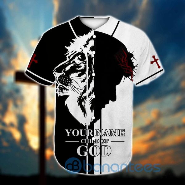 Custom Name Jesus Is My God Christian Unisex Jersey Baseball Shirt Product Photo