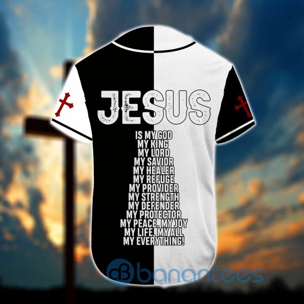 Custom Name Jesus Is My God Christian Unisex Jersey Baseball Shirt Product Photo