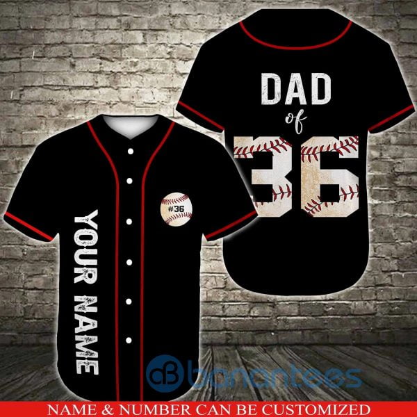 Custom Name Number Baseball Daddy Unisex Jersey Baseball Shirt Product Photo