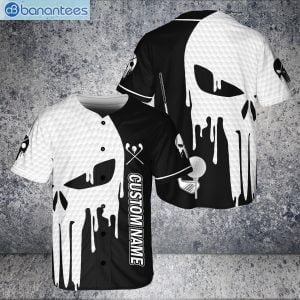 Custom Name Skull Golf USA American Flag Jersey Baseball Shirtproduct photo 1