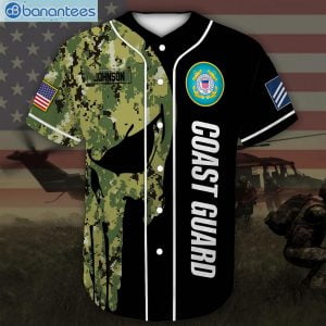 Custom Name United States Coast Guard Jersey Baseball Shirtproduct photo 2