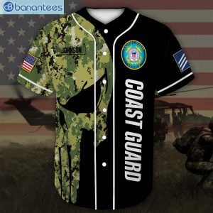 Custom Name United States Coast Guard Veteran Jersey Baseball Shirtproduct photo 2