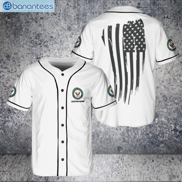 Custom Name United States Navy Casual US Flag Jersey Baseball Shirtproduct photo 1