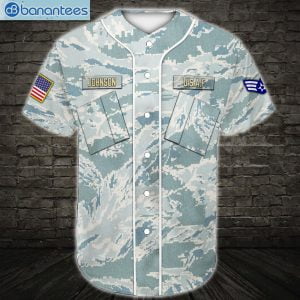 Custom Name US Air Force Veteran Jersey Baseball Shirtproduct photo 2