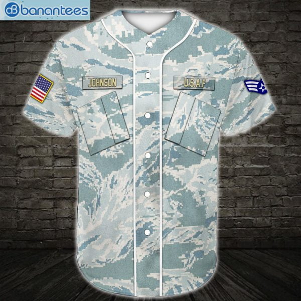 Custom Name US Air Force Veteran Jersey Baseball Shirtproduct photo 2