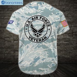 Custom Name US Air Force Veteran Jersey Baseball Shirtproduct photo 3