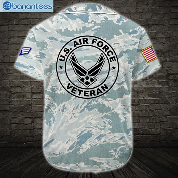 Custom Name US Air Force Veteran Jersey Baseball Shirtproduct photo 3