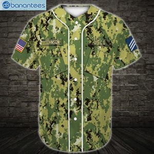 Custom Name US Coast Guard Veteran Jersey Baseball Shirtproduct photo 2