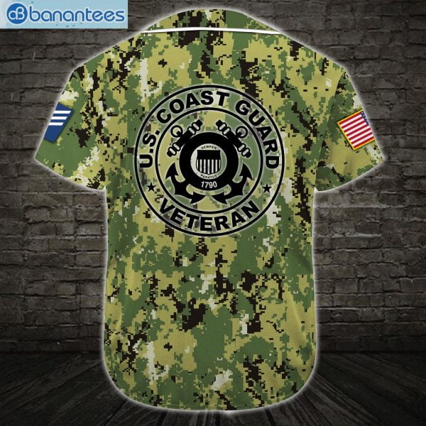 Custom Name US Coast Guard Veteran Jersey Baseball Shirtproduct photo 3