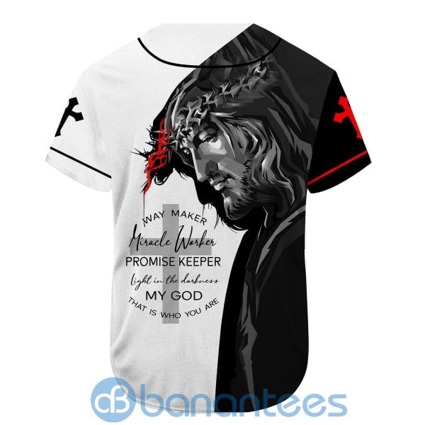 Custom Name Way Maker Miracle Worker That's Who You Are Jesus Unisex Jersey Baseball Shirt Product Photo