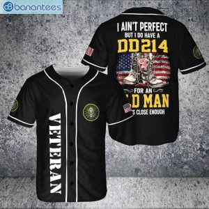 Custom Never Underestimate An Old Man With A Dd-4 Veteran Jersey Baseball Shirtproduct photo 1