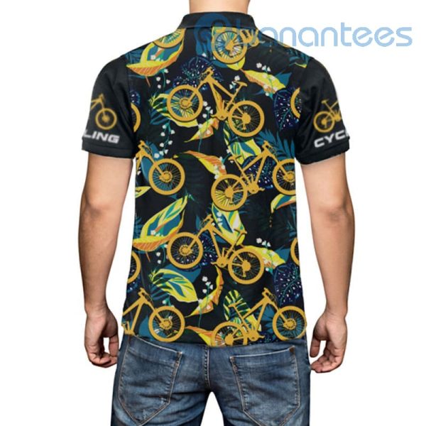 Cycling Tropical Polo Shirt for Men Cycling Shirt Bicycle Hawaiian Polo Shirt Product Photo