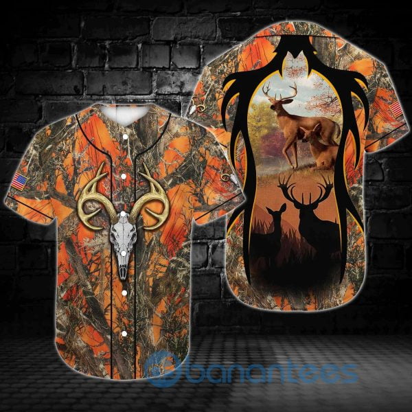 Deer Hunting Hunters Gift For Dad Unisex Jersey Baseball Shirt Product Photo