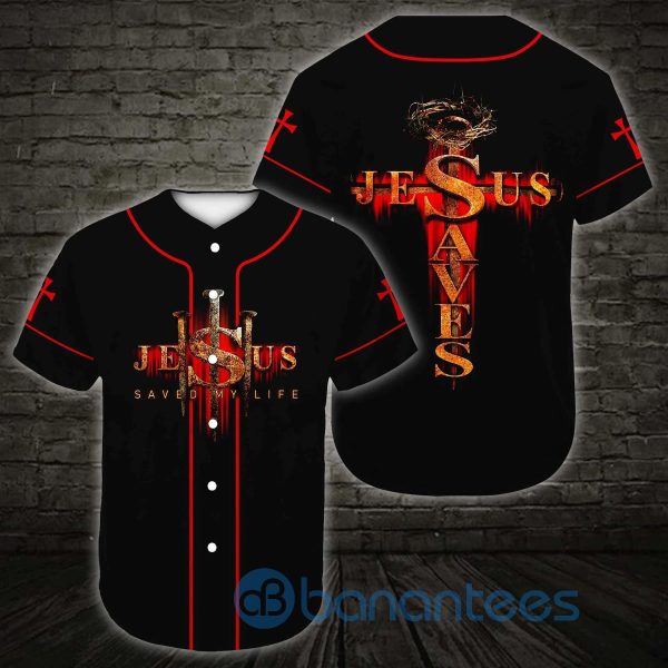 Jesus Save My Life Christian Unisex Jersey Baseball Shirt Product Photo
