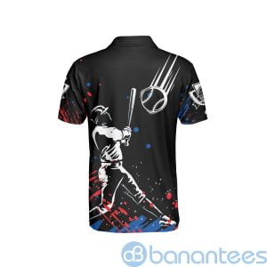 Men's Baseball Baseball Lover Fan Black Polo Shirt Product Photo