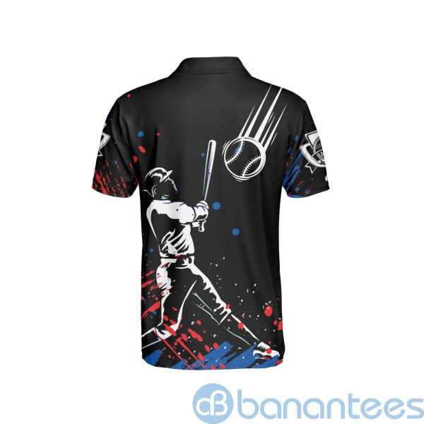 Men's Baseball Baseball Lover Fan Black Polo Shirt Product Photo