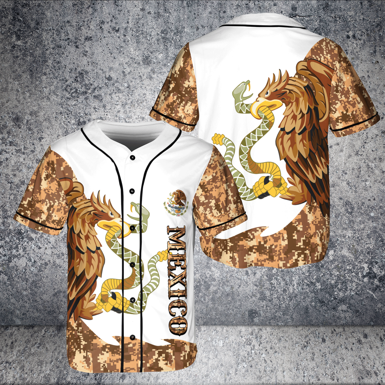 mexican-flag-coat-of-arms-eagle-with-snake-hawk-bird-vintage-jersey-baseball-shirt.png Mexican Flag Coat Of Arms Eagle With Snake Hawk Bird Vintage Jersey Baseball Shirtproduct photo 1