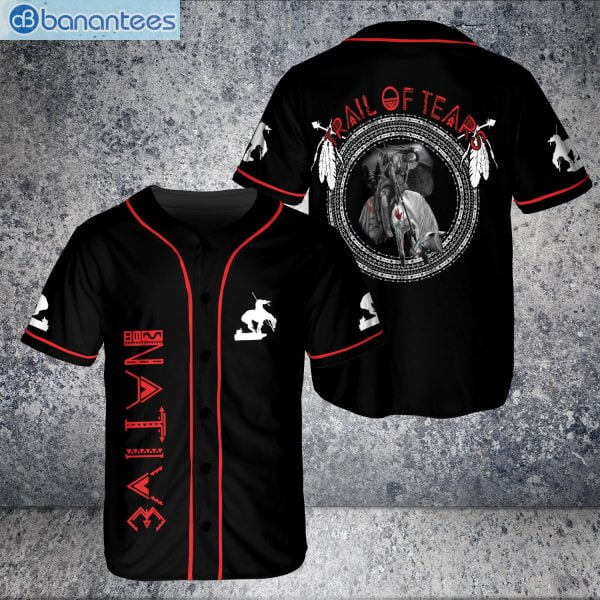 Native American Cherokee Pride Horse Warrior Native Indian Jersey Baseball Shirtproduct photo 1