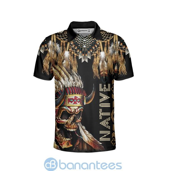 Native American Skull Indigenous American Indians Polo Shirt Product Photo