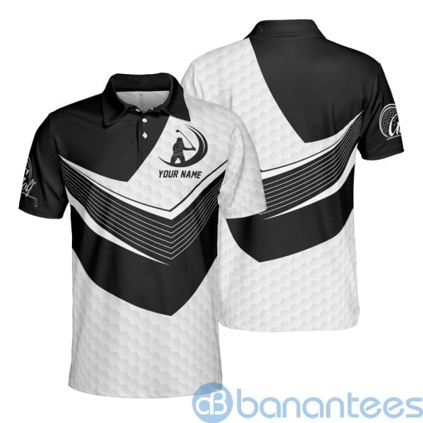 Personalized Name Men's Golf Shirts Swing Golfer Polo Shirt Product Photo