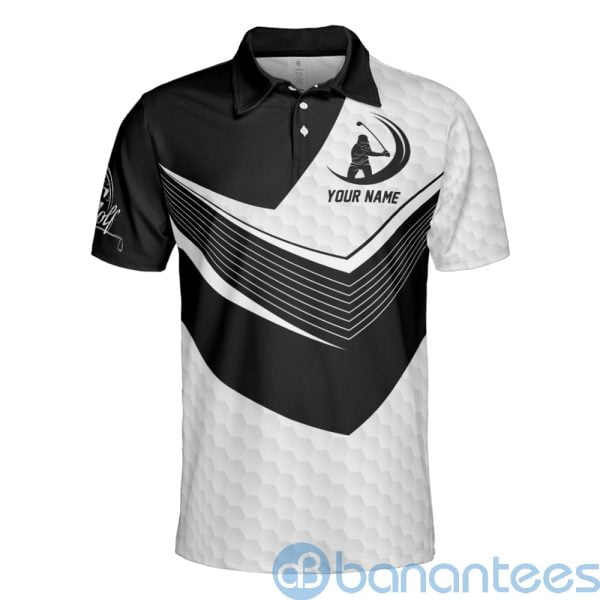 Personalized Name Men's Golf Shirts Swing Golfer Polo Shirt Product Photo