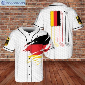 Playing Golf Germany Flag And Logo Custom Name Jersey Baseball Shirtproduct photo 1
