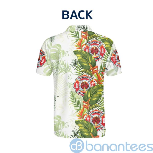 Proud US Firefighter Tropical Hawaiian Style Polo Shirt Product Photo