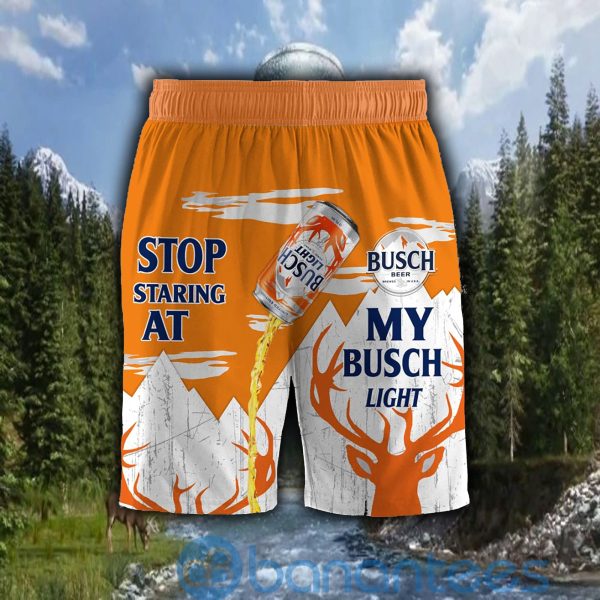 Stop Staring At My Busch Light Deer Beach Shorts Beer Lovers Father Day Gift Product Photo
