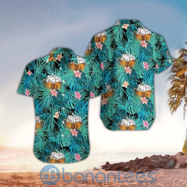 Tropical Beer Pattern Beer Lovers Aloha For Beer Lover Hawaiian Shirt Product Photo