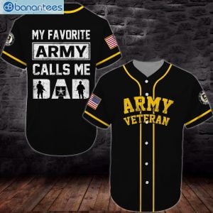 United States My Favorite Army Calls Me Army Veteran Jersey Baseball Shirtproduct photo 1
