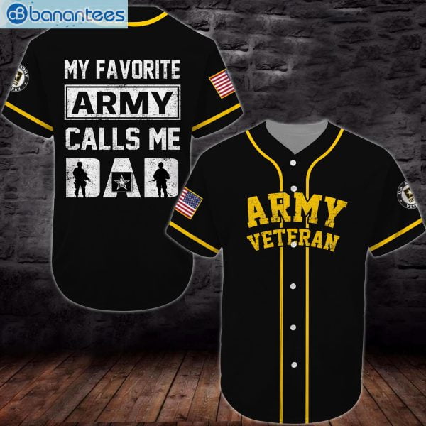 United States My Favorite Army Calls Me Army Veteran Jersey Baseball Shirtproduct photo 1