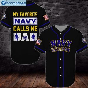 United States My Favorite Navy Calls Me Navy Veteran Jersey Baseball Shirtproduct photo 1