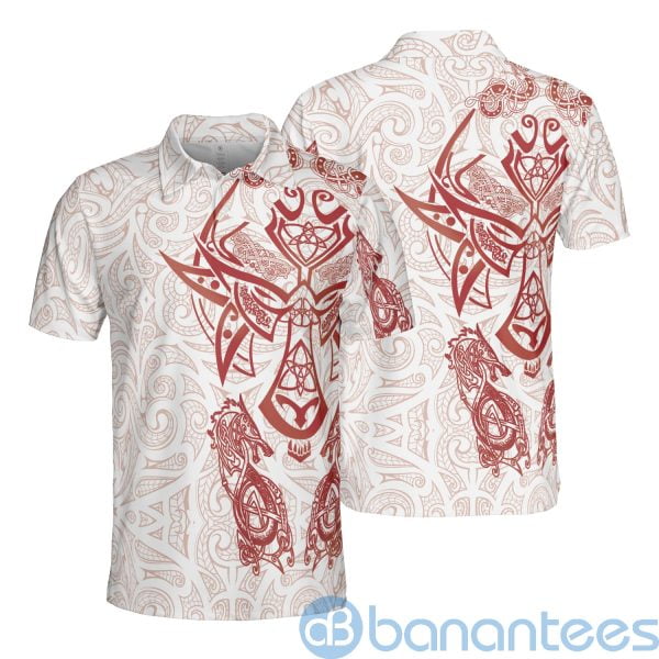 Viking Tattoo Skull Dragon Njord Light Style Polo Shirt Product Photo