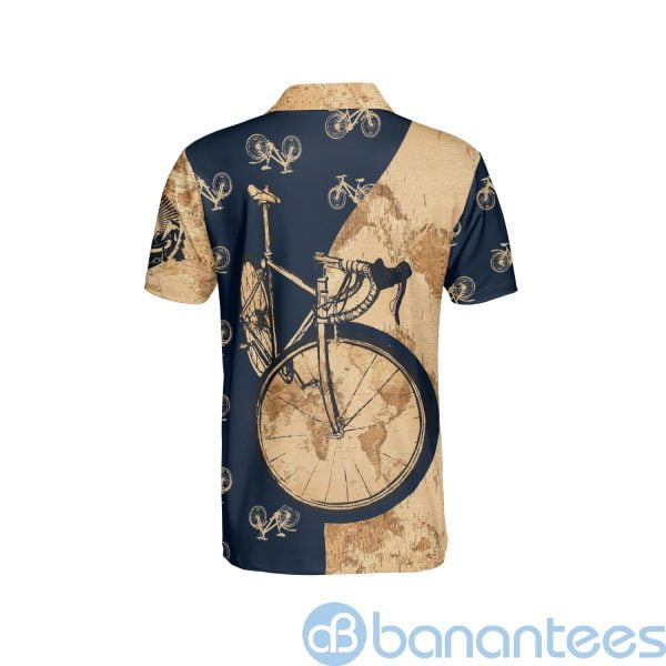 Vintage Classic Track Bicycle Art Men's Cycling Polo Shirt Product Photo