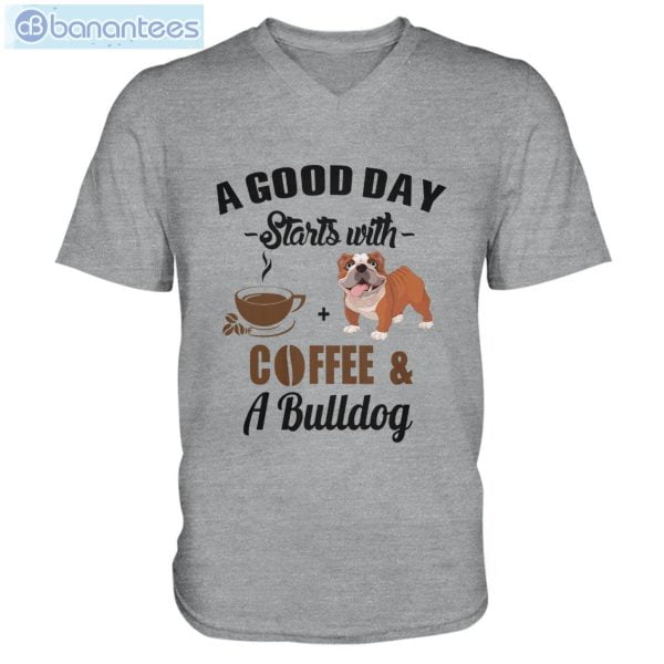 A Good Day Starts With Coffee And A Bulldog Long Sleeve T-Shirt Product Photo 8
