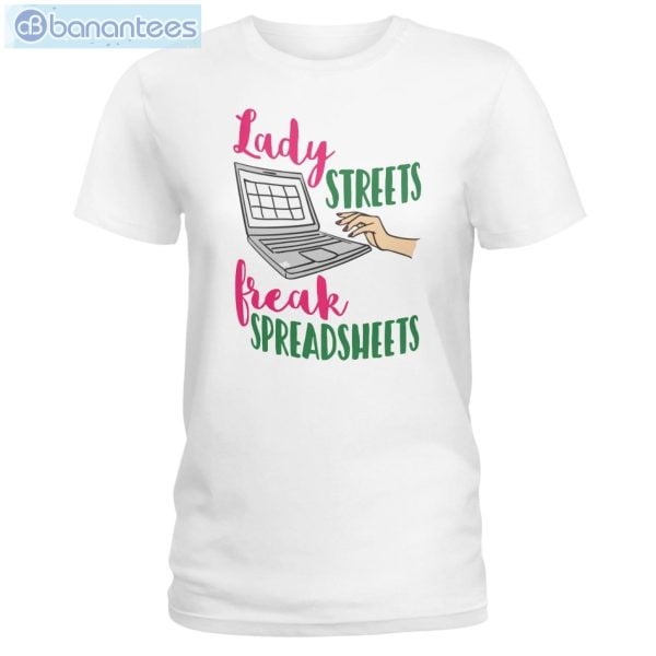 Accountant Lady In The Street But A Freak In A Spreadsheet T-Shirt Long Sleeve Tee Product Photo 2