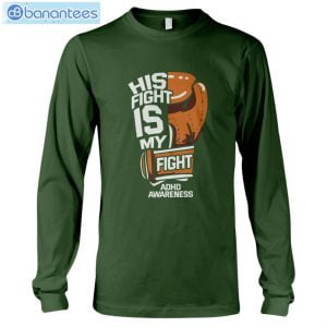 ADHD Awareness His Fight Is My Fight T-Shirt Long Sleeve Tee Product Photo 8