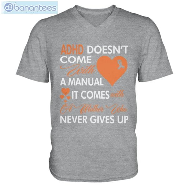 ADHD Awareness Never Give Up Men V-Neck T-Shirt Product Photo 2