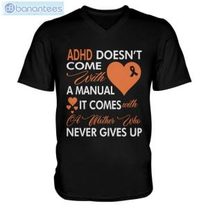 ADHD Awareness Never Give Up Men V-Neck T-Shirt Product Photo 1