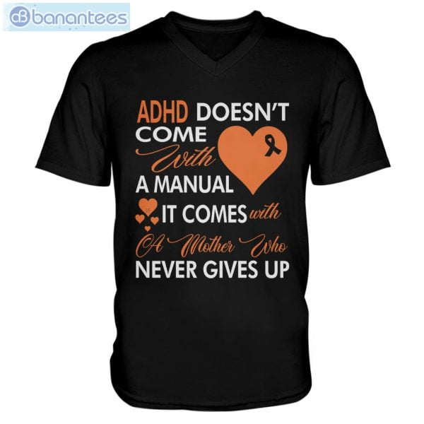 ADHD Awareness Never Give Up Men V-Neck T-Shirt Product Photo 1