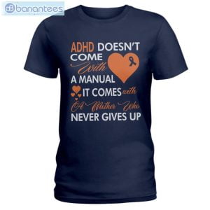 ADHD Awareness Never Give Up T-Shirt Long Sleeve Tee Product Photo 4
