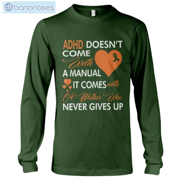 ADHD Awareness Never Give Up T-Shirt Long Sleeve Tee Product Photo 8