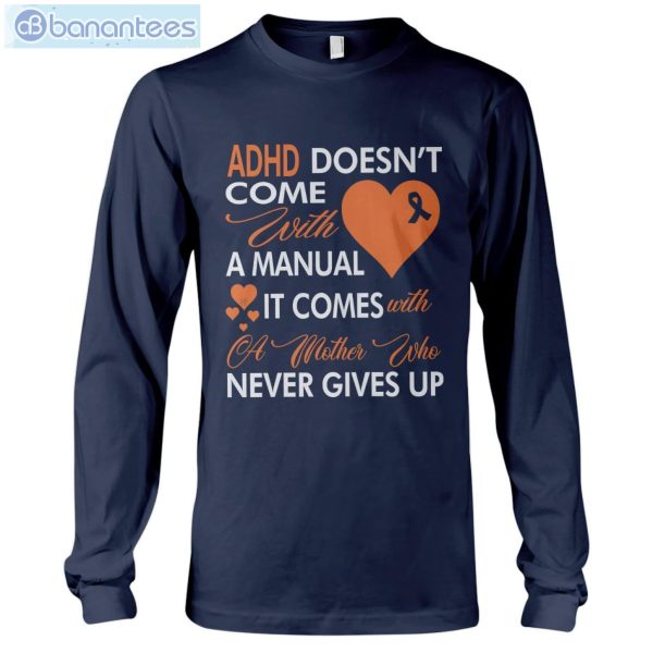 ADHD Awareness Never Give Up T-Shirt Long Sleeve Tee Product Photo 9
