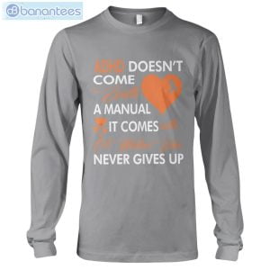 ADHD Awareness Never Give Up T-Shirt Long Sleeve Tee Product Photo 10
