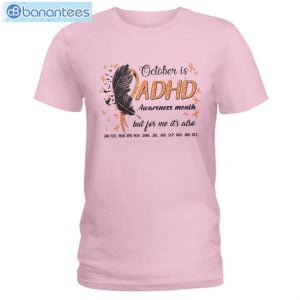 ADHD Awareness October Feathers T-Shirt Long Sleeve Tee Product Photo 3