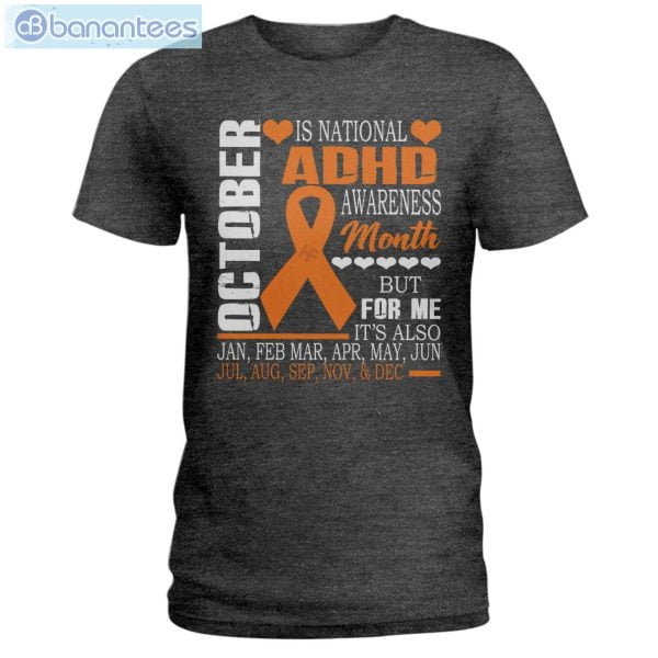ADHD Awareness October T-Shirt Long Sleeve Tee Product Photo 3