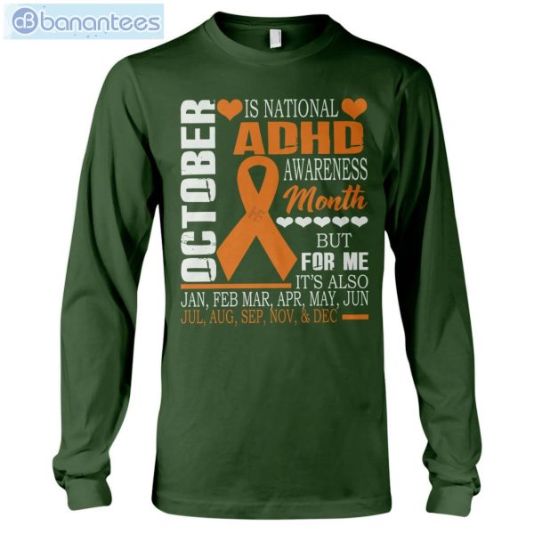ADHD Awareness October T-Shirt Long Sleeve Tee Product Photo 8
